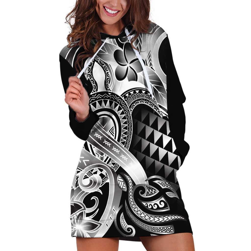 Aloha Black Tribal Honu Tattoo Hoodie Dress