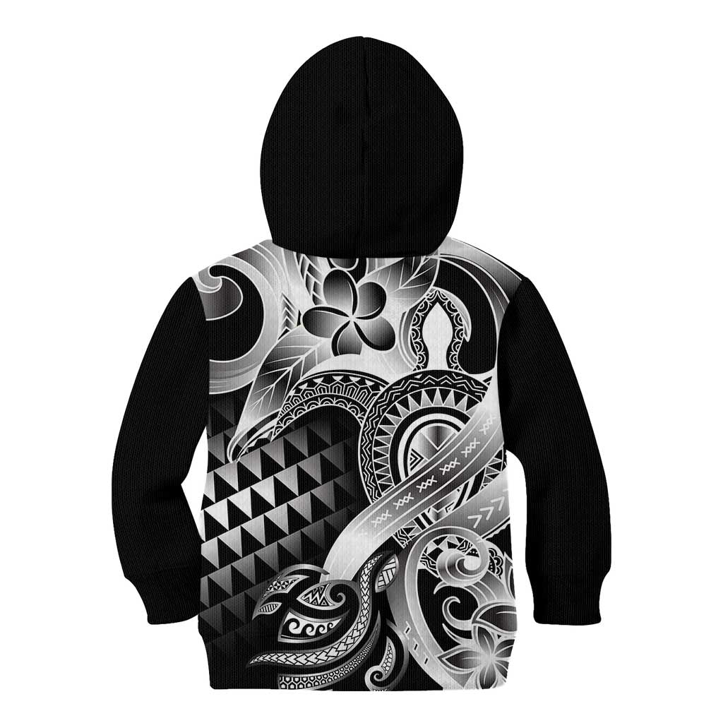 Aloha Black Tribal Honu Tattoo Kid Hoodie