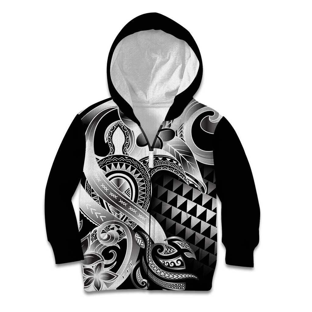 Aloha Black Tribal Honu Tattoo Kid Hoodie