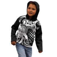Aloha Black Tribal Honu Tattoo Kid Hoodie