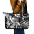 Aloha Black Tribal Honu Tattoo Leather Tote Bag