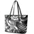 Aloha Black Tribal Honu Tattoo Leather Tote Bag