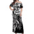 Aloha Black Tribal Honu Tattoo Off Shoulder Maxi Dress