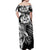 Aloha Black Tribal Honu Tattoo Off Shoulder Maxi Dress