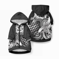 Aloha Black Tribal Honu Tattoo Pet Hoodie LT9 Zip-up Black - Polynesian Pride