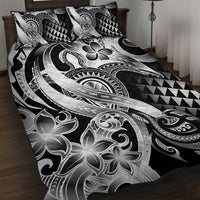 Aloha Black Tribal Honu Tattoo Quilt Bed Set