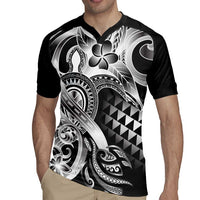 Aloha Black Tribal Honu Tattoo Rugby Jersey