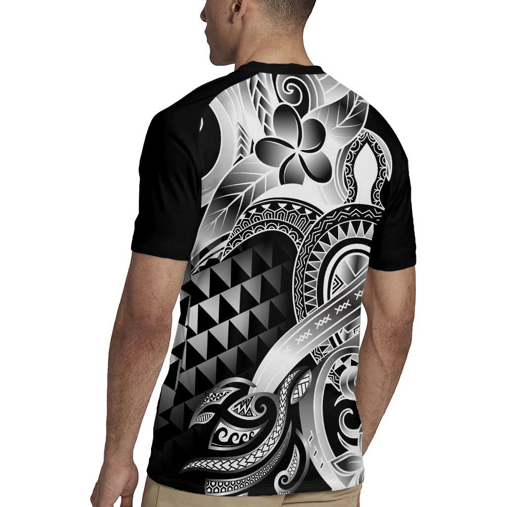 Aloha Black Tribal Honu Tattoo Rugby Jersey