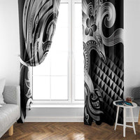 Aloha Black Tribal Honu Tattoo Window Curtain