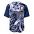 Aloha Blue Tribal Honu Tattoo Baseball Jersey