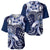 Aloha Blue Tribal Honu Tattoo Baseball Jersey