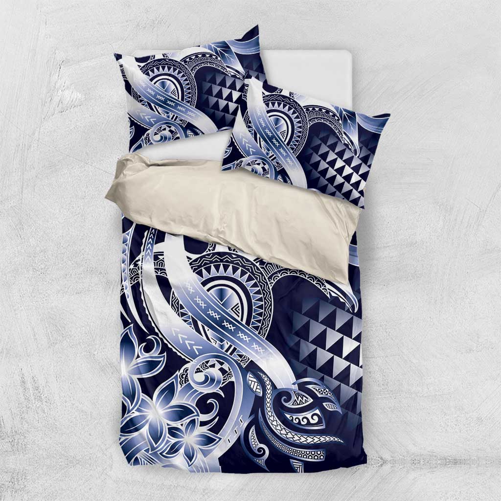 Aloha Blue Tribal Honu Tattoo Bedding Set