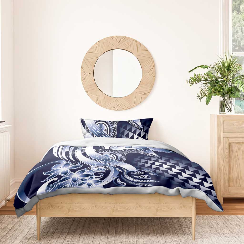Aloha Blue Tribal Honu Tattoo Bedding Set