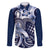 Aloha Blue Tribal Honu Tattoo Family Matching Long Sleeve Bodycon Dress and Hawaiian Shirt