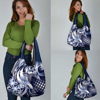 Aloha Blue Tribal Honu Tattoo Grocery Bag