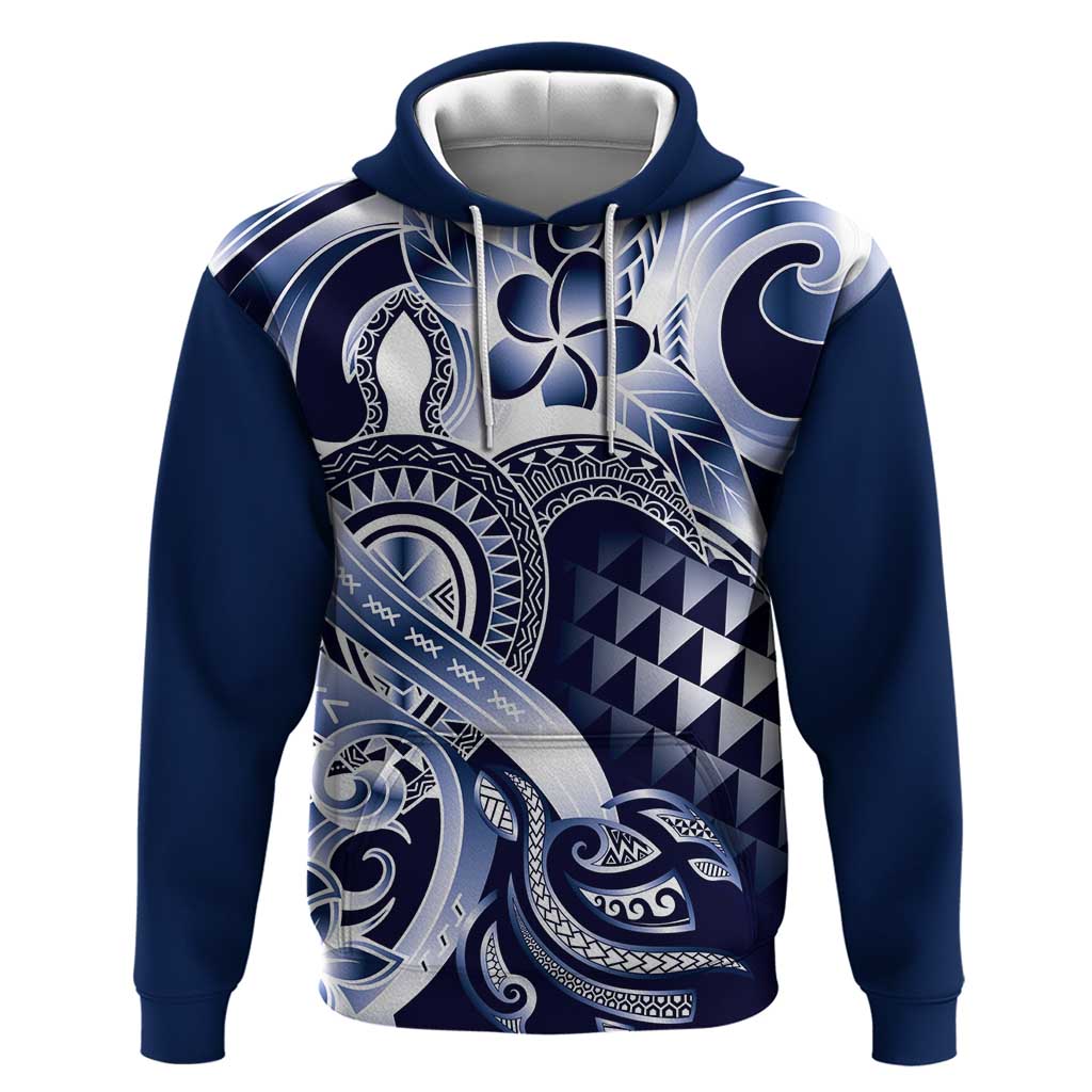 Aloha Blue Tribal Honu Tattoo Hoodie