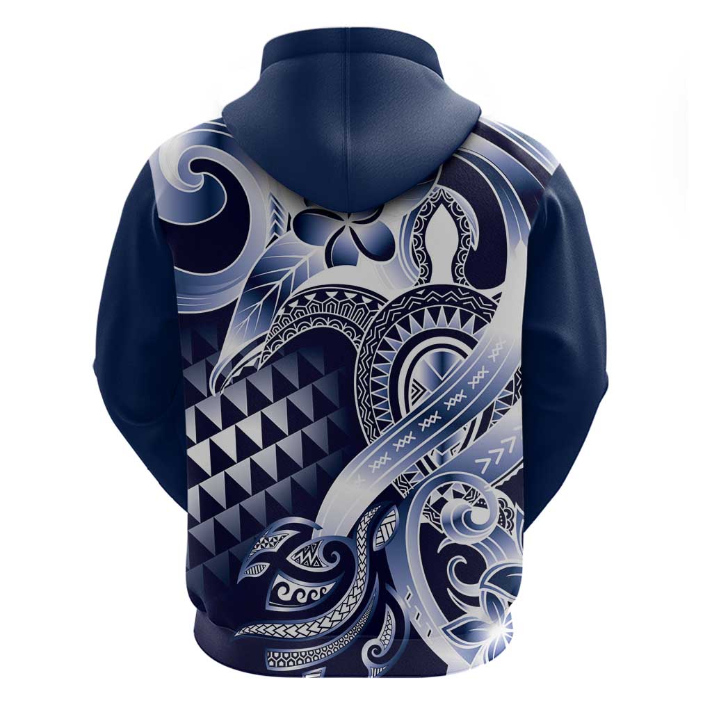 Aloha Blue Tribal Honu Tattoo Hoodie