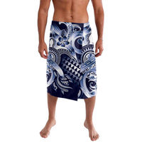 Aloha Blue Tribal Honu Tattoo Lavalava