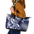 Aloha Blue Tribal Honu Tattoo Leather Tote Bag