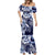 Aloha Blue Tribal Honu Tattoo Mermaid Dress