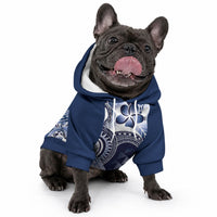 Aloha Blue Tribal Honu Tattoo Pet Hoodie LT9 - Polynesian Pride