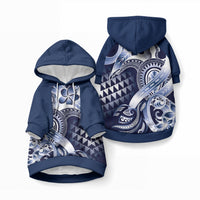 Aloha Blue Tribal Honu Tattoo Pet Hoodie LT9 Pullover Blue - Polynesian Pride
