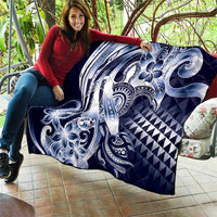 Aloha Blue Tribal Honu Tattoo Quilt