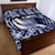 Aloha Blue Tribal Honu Tattoo Quilt Bed Set