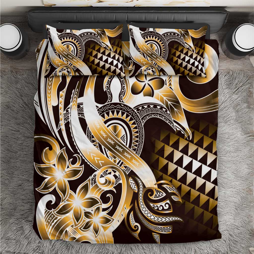 Aloha Gold Tribal Honu Tattoo Bedding Set