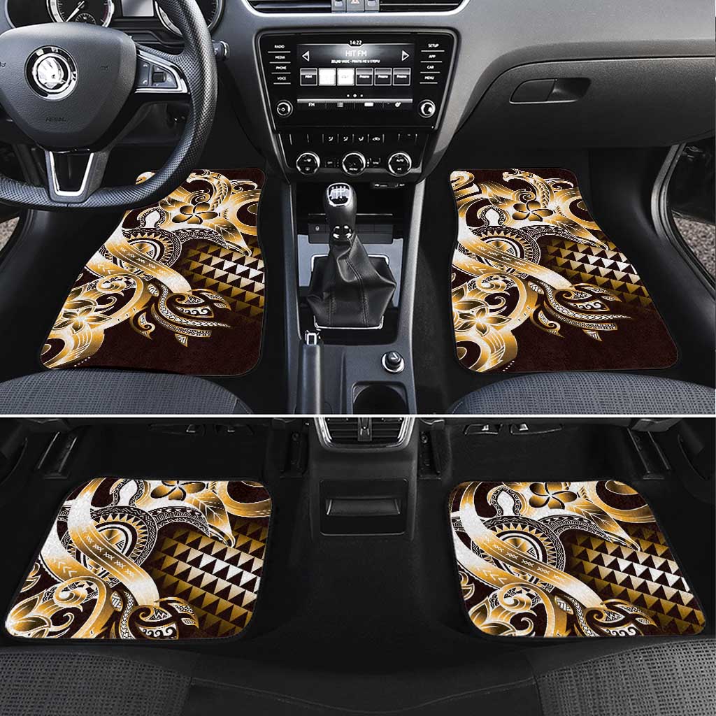 Aloha Gold Tribal Honu Tattoo Car Mats