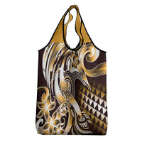 Aloha Gold Tribal Honu Tattoo Grocery Bag