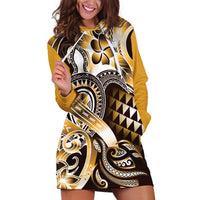 Aloha Gold Tribal Honu Tattoo Hoodie Dress