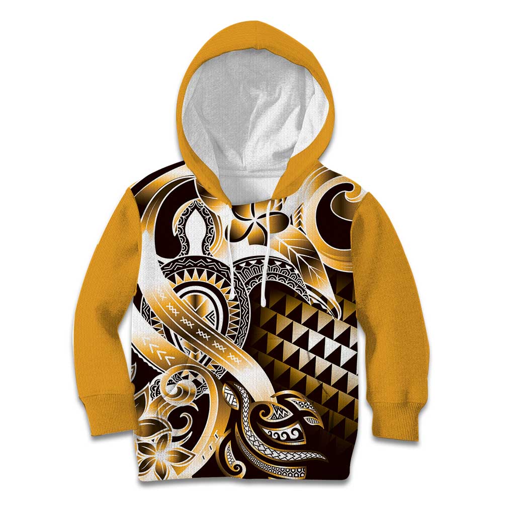 Aloha Gold Tribal Honu Tattoo Kid Hoodie