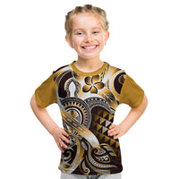 Aloha Gold Tribal Honu Tattoo Kid T Shirt