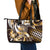 Aloha Gold Tribal Honu Tattoo Leather Tote Bag