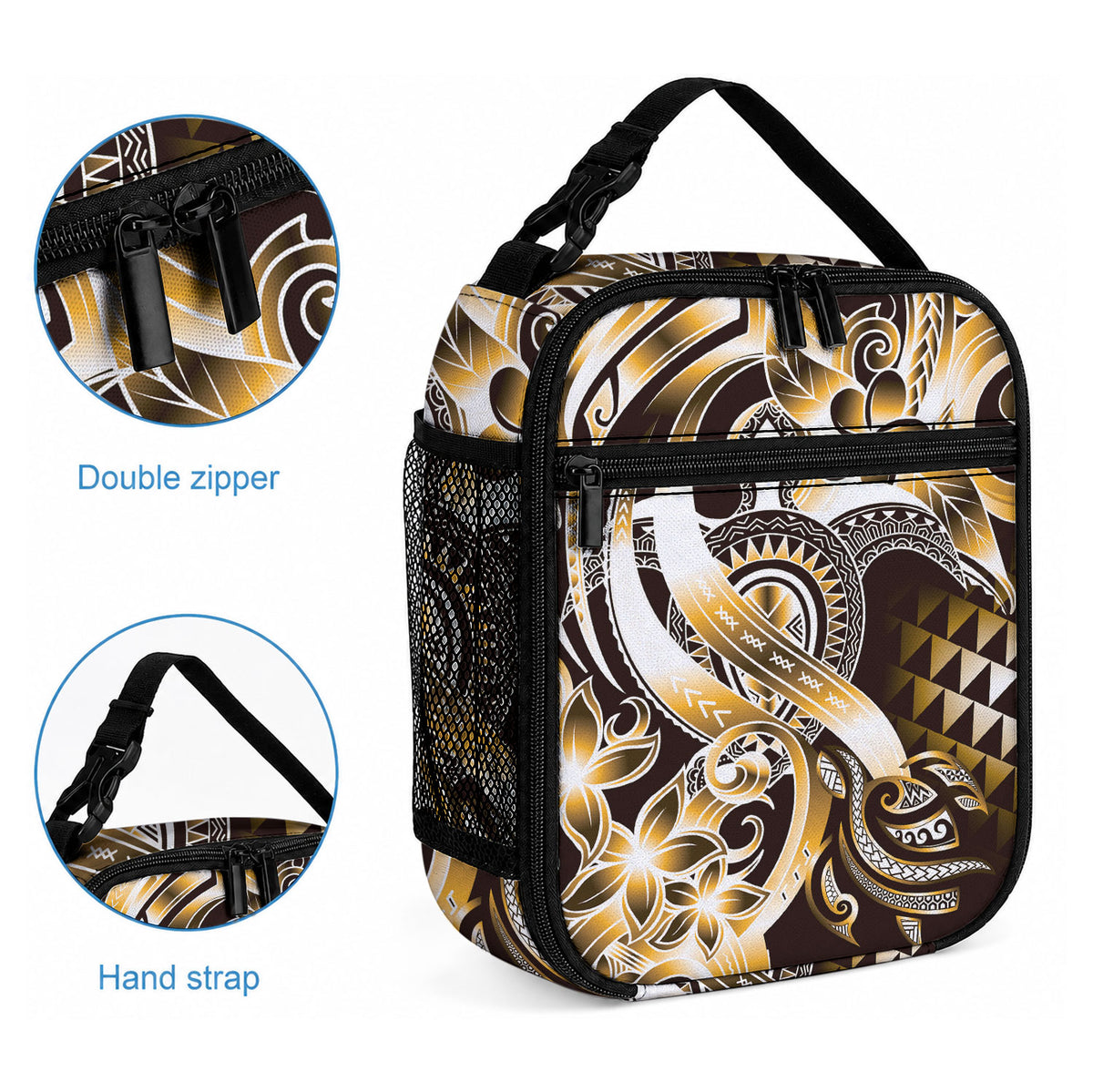 Aloha Gold Tribal Honu Tattoo Lunch Bag LT9 - Polynesian Pride