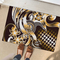 Aloha Gold Tribal Honu Tattoo Rubber Doormat