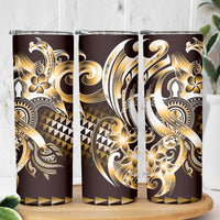 Aloha Gold Tribal Honu Tattoo Skinny Tumbler
