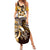 Aloha Gold Tribal Honu Tattoo Summer Maxi Dress