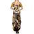 Aloha Gold Tribal Honu Tattoo Summer Maxi Dress