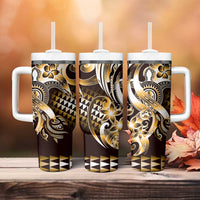 Aloha Gold Tribal Honu Tattoo Tumbler With Handle