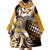 Aloha Gold Tribal Honu Tattoo Wearable Blanket Hoodie