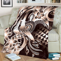 Aloha Mocha Mousse Tribal Honu Tattoo Blanket