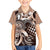 Aloha Mocha Mousse Tribal Honu Tattoo Family Matching Long Sleeve Bodycon Dress and Hawaiian Shirt