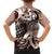 Aloha Mocha Mousse Tribal Honu Tattoo Family Matching Off The Shoulder Long Sleeve Dress and Hawaiian Shirt