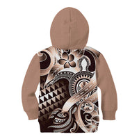 Aloha Mocha Mousse Tribal Honu Tattoo Kid Hoodie