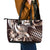 Aloha Mocha Mousse Tribal Honu Tattoo Leather Tote Bag