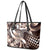 Aloha Mocha Mousse Tribal Honu Tattoo Leather Tote Bag