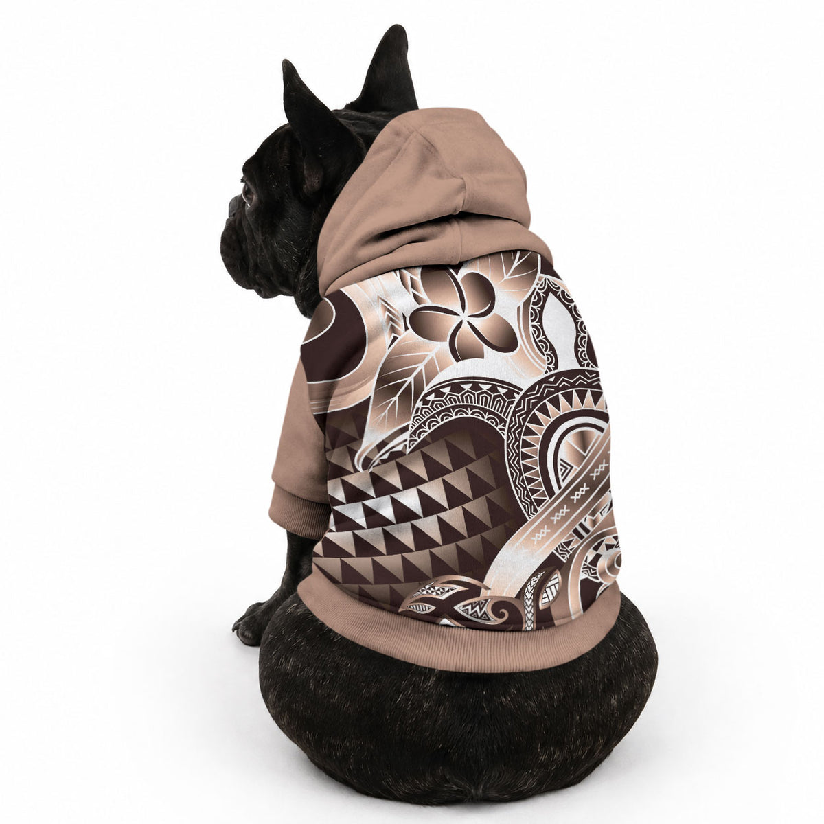 Aloha Mocha Mousse Tribal Honu Tattoo Pet Hoodie LT9 - Polynesian Pride