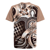 Aloha Mocha Mousse Tribal Honu Tattoo Rugby Jersey